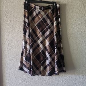 Ladies Laura Scott Plaid Flare Skirt